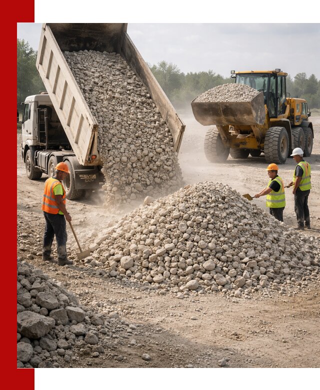Доставка известнякового щебня фр. 40-70 в Иваново