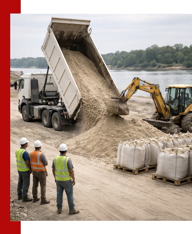 Доставка речного песка в Иваново самосвалами и погрузкой