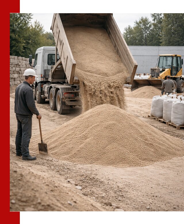 Кварцевый песок фракция 0–3 мм с доставкой в Иваново