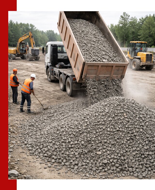 Доставка гравия фракции 40-70 в Иваново оптом и в розницу