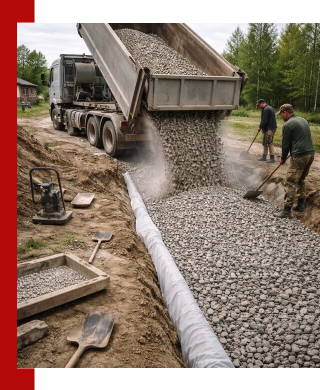 Гравий для дренажа с доставкой в Иваново качественный и недорогой