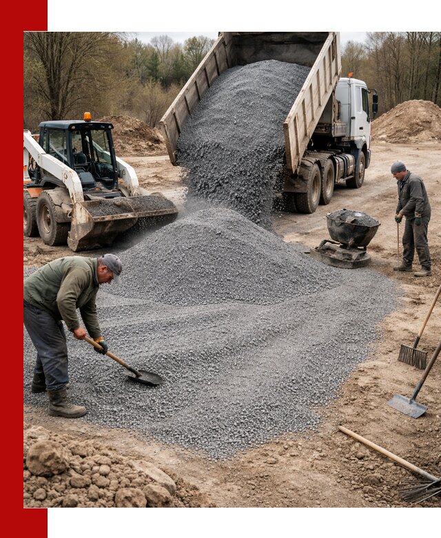 Отсев для подсыпки в Иваново — доставка и подсыпка на участок