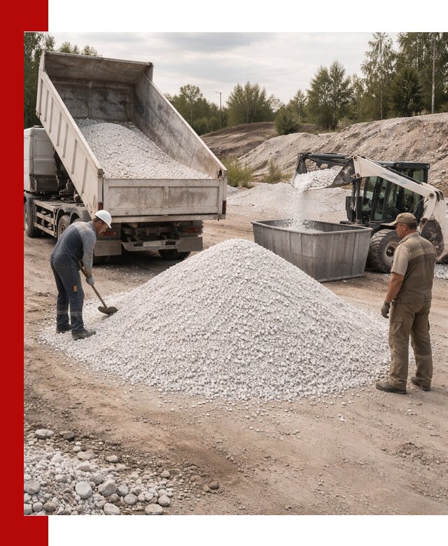 Доставка и продажа белой мраморной крошки в Иваново