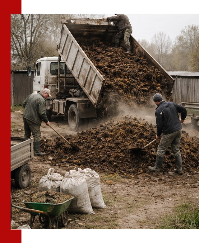 Доставка коровьего навоза самосвалом в Иваново