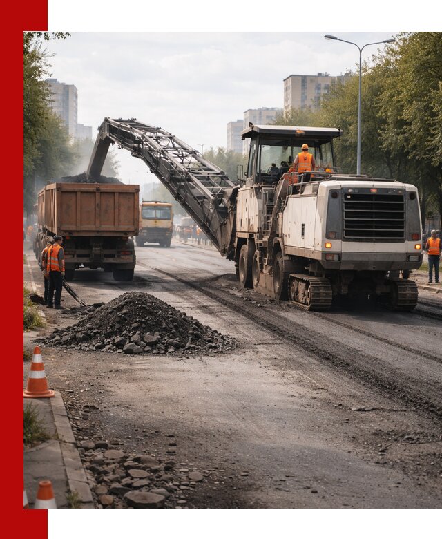 Фрезерованный асфальт в Иваново — удаление и вывоз старого покрытия