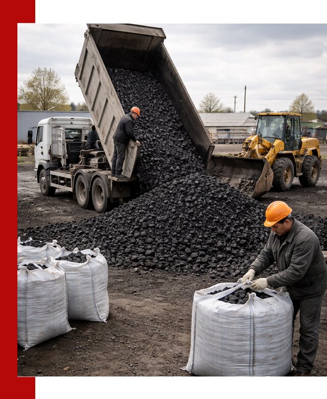 Доставка каменного угля в Иваново оптом и в розницу