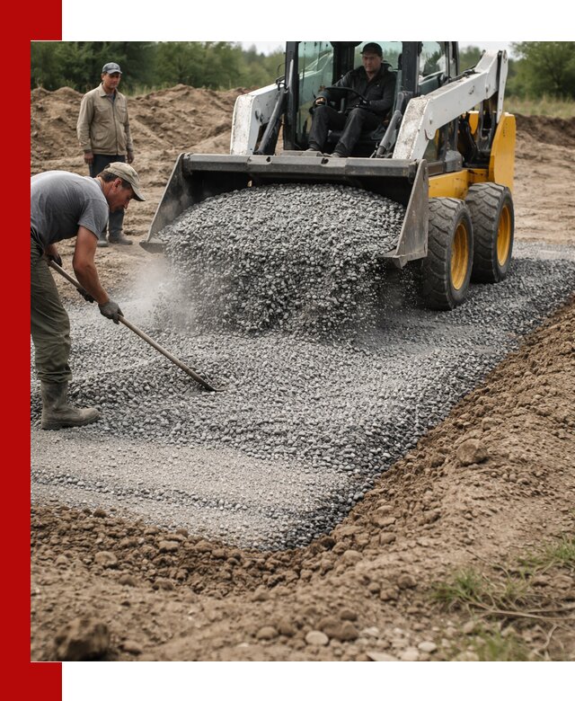 Устройство щебеночной подушки в Иваново для дорог и фундаментов